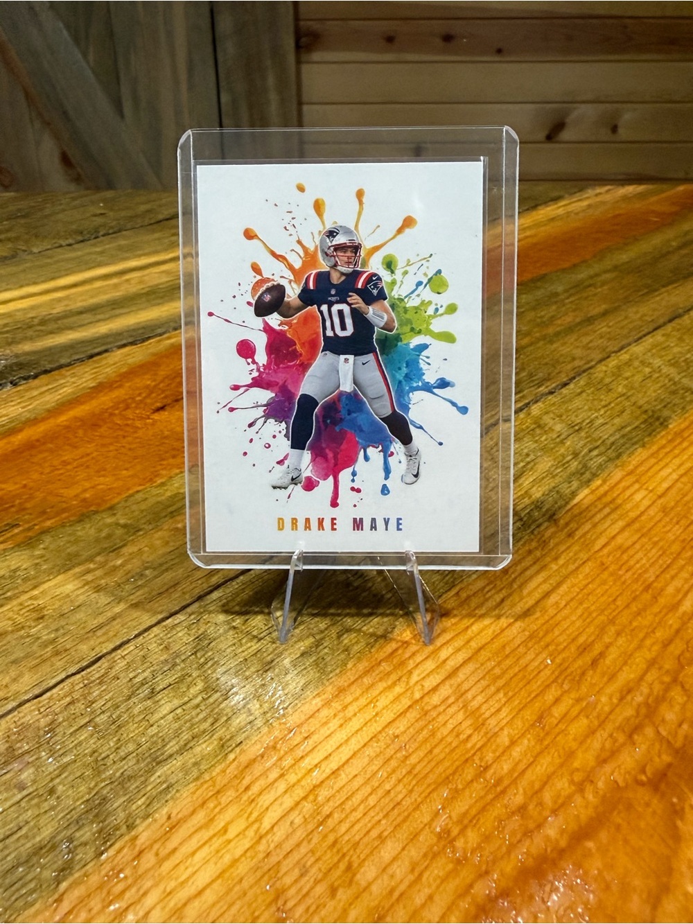 Drake Maye New England Patriots Custom Football Card